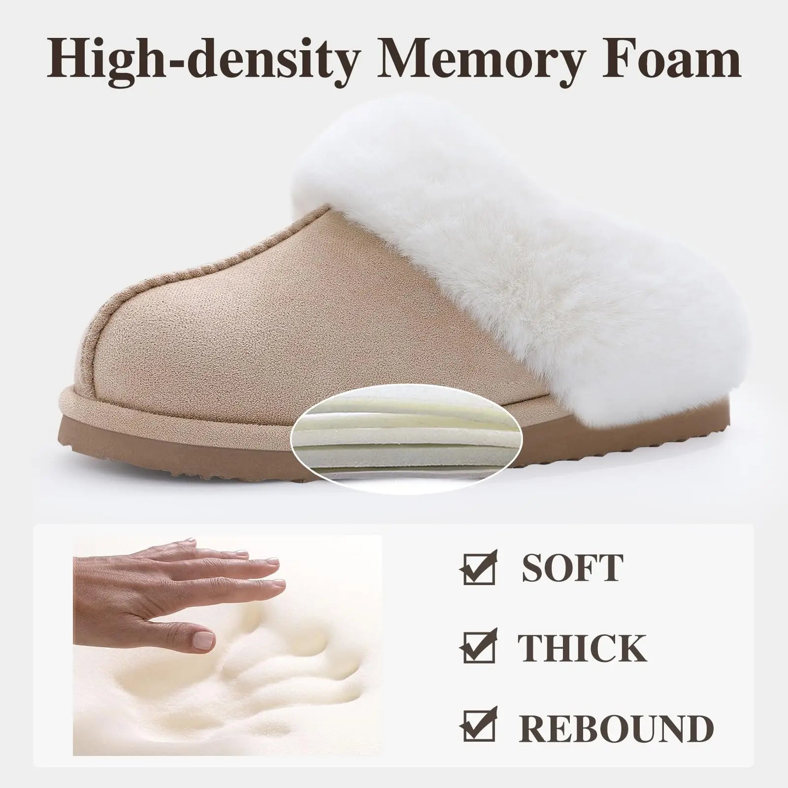 Warm Fur House Slippers - For Her